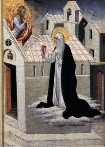 St Catherine Exchanging Her Heart With Christ — Giovanni Di Paolo