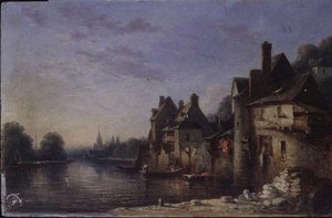 Laval Rive Droite De La Mayenne Et Vue D'avesnieres — Jean Baptiste Messager