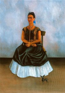 Self-portrait With Itzcuintli — Frida Kahlo