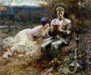 The Temptation Of Sir Percival — Arthur Hacker