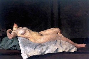 Female Figure Lying On Her Back — Dora Carrington