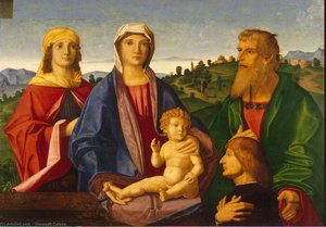 Madonna And Child With Saints And The Donor — Vincenzo Catena