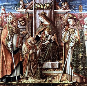 Virgin And Child Enthroned With Saints — Carlo Crivelli