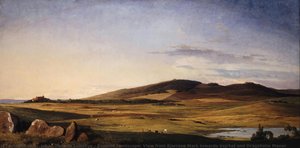 Zealand Landscape. View From Bjerresø Mark Towards Vejrhøj And Dragsholm Manor — Johan Thomas Lundbye