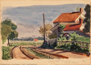 Van Pelt Manor Bath Beach — Oscar Bluemner