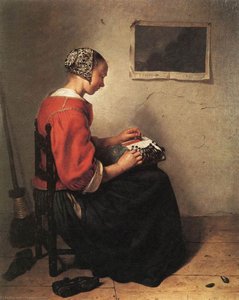 The Lace-maker — Caspar Netscher