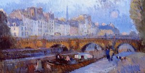 The Pont Neuf And The Monnaie Lock — Albert-charles Lebourg