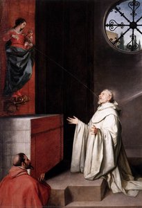 St. Bernard And The Virgin — Alonso Cano