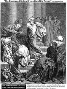 The Buyers And Sellers Driven Out Of Temple — Paul Gustave Doré