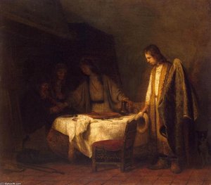 Tobias's Farewell To His Parents — Samuel Van Hoogstraten