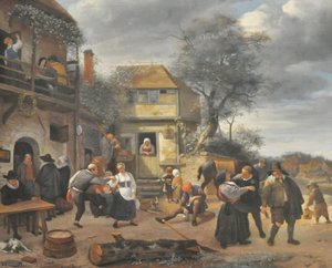 Peasants Before An Inn — Jan Havickszoon Steen