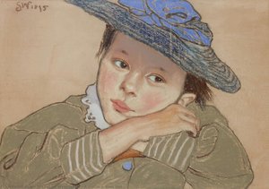 A Girl In A Blue Hat — Stanislaw Wyspianski