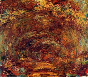 The Path Under The Rose Trellises — Claude Monet