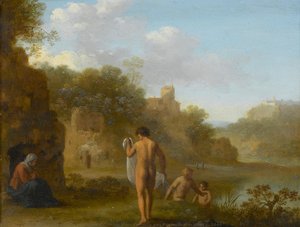 Bathing Men, Cornelis Van Poelenburch, After C. 1646 — Cornelis Van Poelenburch