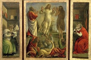Triptych Showing The Transfiguration, Jesus Appearing — Sandro Botticelli