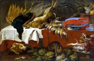 Still-life With Dead Game And Lobster — Paul De Vos