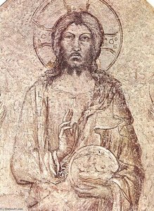 Le Sauveur Bénit (détail) — Simone Martini