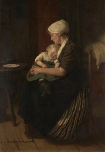 Lulled To Sleep, David Adolph Constant Artz, 1871 — Adolph Artz (david Adolf Constant Artz)