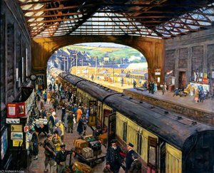 The Terminus, Penzance Station, Cornwall — Elizabeth Adela Stanhope Forbes