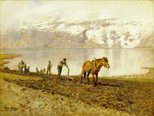 Plowing With Horse — Otto Ludvig Sinding