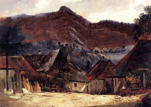 Cottages In The Jura — Théodore Rousseau (pierre Etienne Théodore Rousseau)