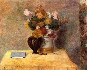 Cvetlična Slikarska Dela Z Japonskimi Knjigami — Eugène Henri Paul Gauguin