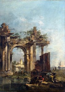 A Caprice With Ruins On The Seashore — Francesco Lazzaro Guardi