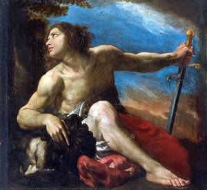 David With The Head Of Goliath — Da Pier Francesco Mola