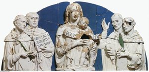 Madonna And Child Between Saints — Luca Della Robbia