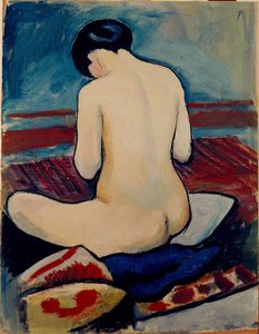 Seated Female With A Pillow — August Macke
