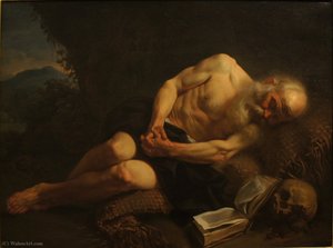 Anchorite Asleep. — Joseph Marie Vien