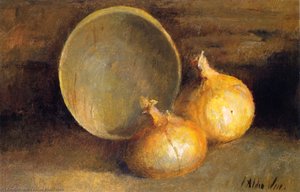 Still Life With Onions And Bowl — Julian Alden Weir