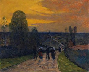 Bretons On The Way — Maxime Emile Louis Maufra