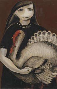Niña Sujetando Un Pavo — Joy St Clair Hester