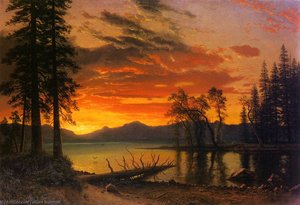 Tramonto Sul Fiume — Albert Bierstadt