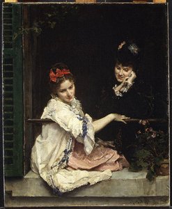 Girls At A Window — Raimundo De Madrazo Y Garreta