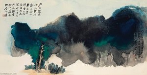 Scholar Beneath Mighty Tree — Zhang Daqian