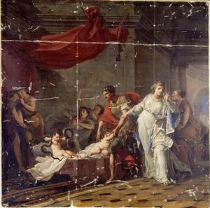 The Infant Hercules Strangling Serpents In His Cradle — Hugues Taraval