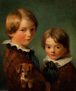 William And John Irvine, With Their Dog 'currie' — John Irvine