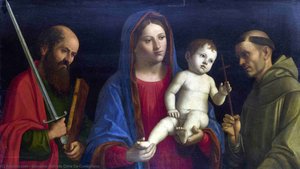 The Virgin And Child With Saint Paul And Saint Francis — Giovanni Battista Cima Da Conegliano