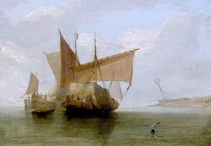 Hay Barges On The Medway — John Joseph Cotman
