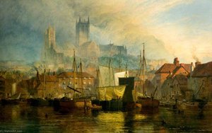 Lincoln Cathedral From Brayford — Henry Thomas Dawson