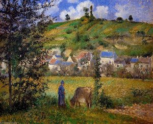 Chaponval Landscape. — Camille Pissarro