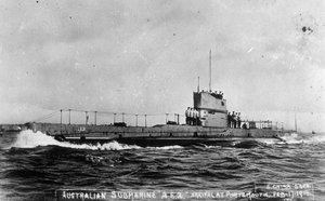 Submarine Ae2 With Crew On Deck, Portsmouth — Peter Stephen Cribb
