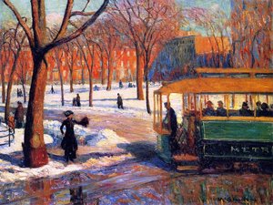 The Green Car — William James Glackens