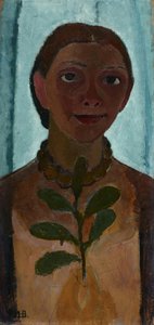 Self Portrait With Camellia Branch — Paula Modersohn-becker