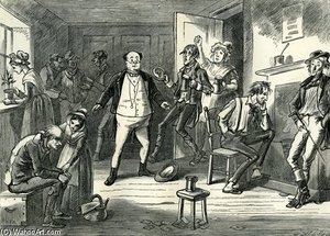 Letting His Hat Fall On The Floor — Hablot Knight Browne