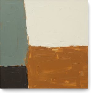 Monolithic Earth Tones: A Singular Study In Layered Ochre And Muted Sage — Laurent Fabre