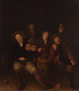 Four Peasants In An Inn — Philips De Koninck