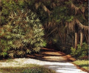 Forest Scene With Moss-covered Trees And Bamboo — William Aiken Walker